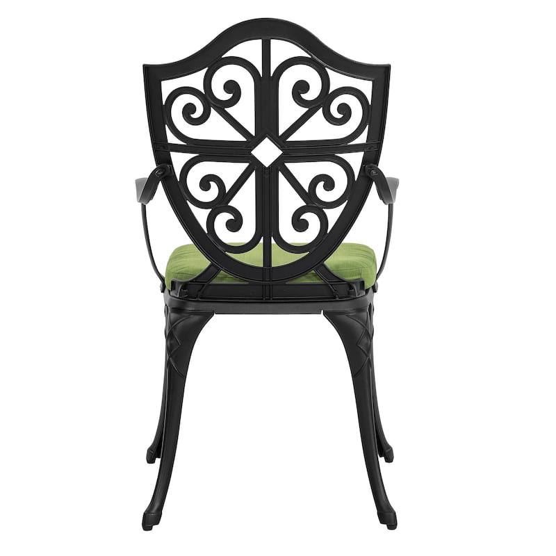Outdoor 3-Piece Bistro Set with 2.17" Umbrella Hole and Cushions