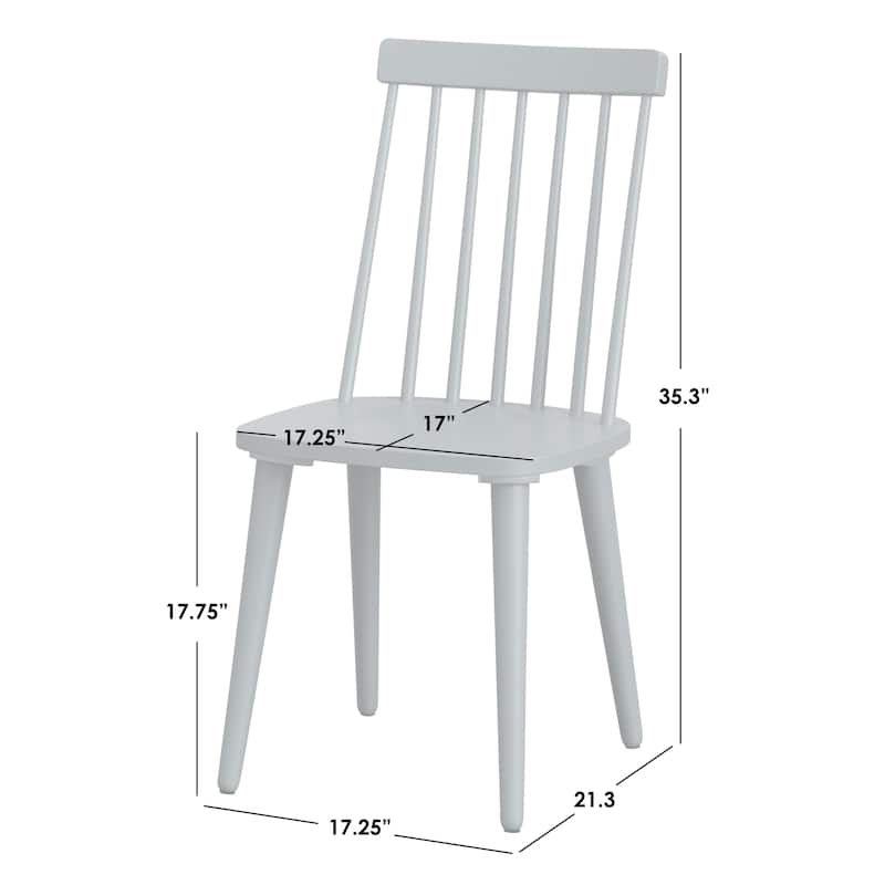 Lifestorey Lowry Solid Wood Spindle Dining Chairs (Set of 2)
