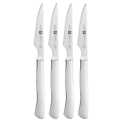 ZWILLING 4-pc Stainless Steel Serrated Steak Knife Set - Stainless Steel