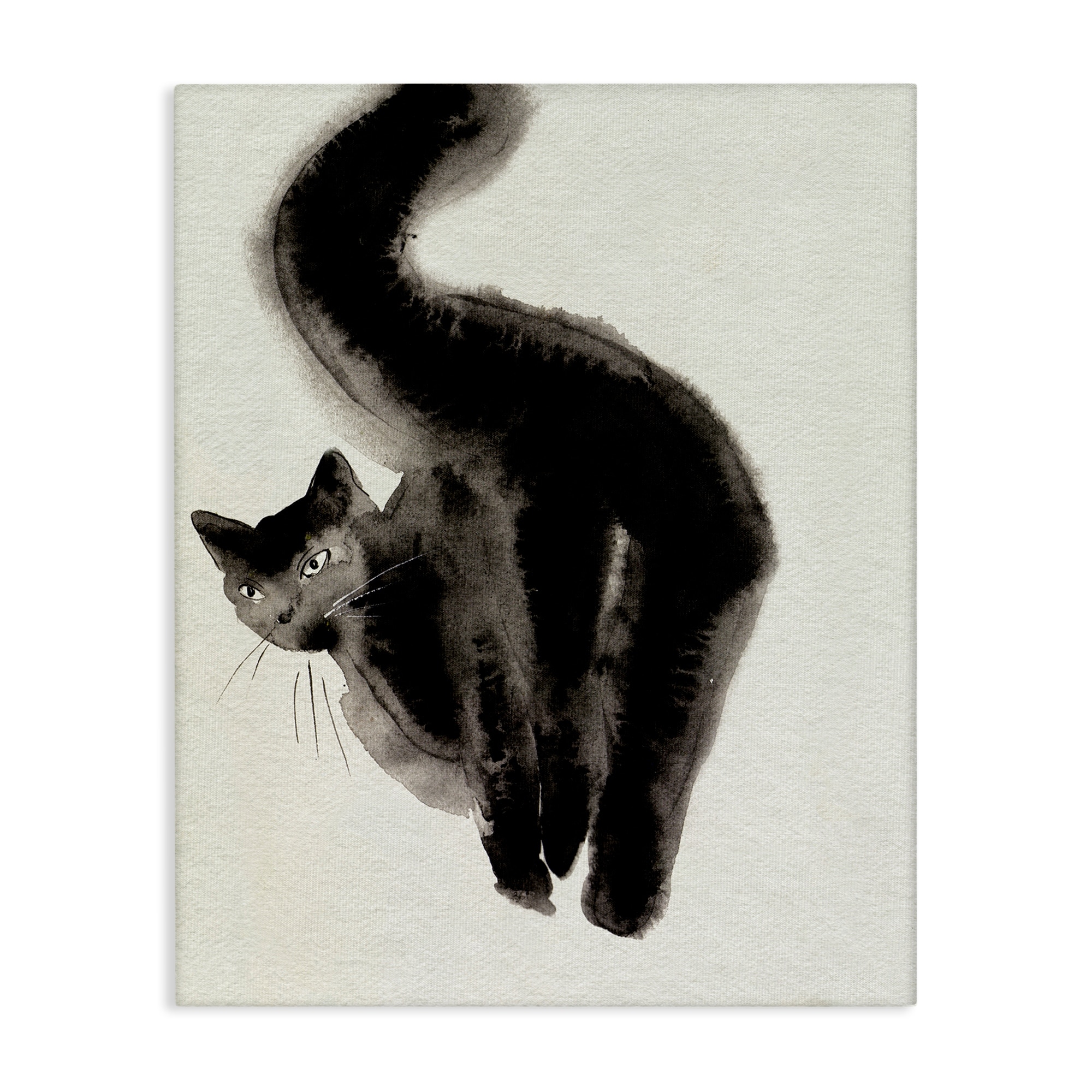 Stupell Fun Black Cat Behind Canvas Wall Art Design By Melissa Wang