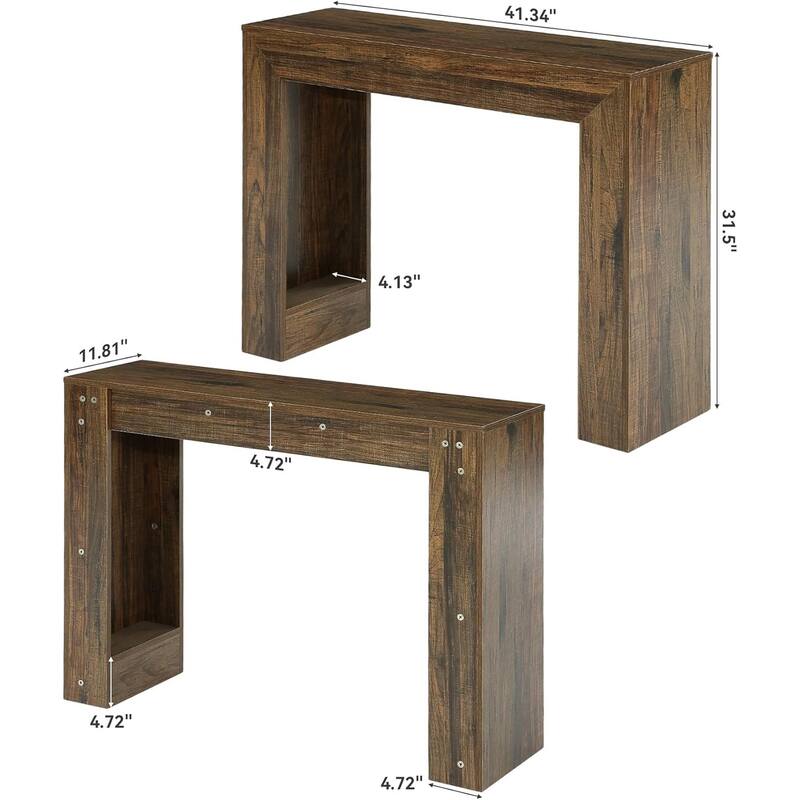 Console Table, Narrow Entryway Table, Small Sofa Table Behind Couch for Space Saving, for Living Room, Entryway, Hallway
