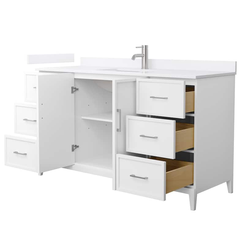 Elan 60-inch Single Vanity, Single Hole Quartz Top