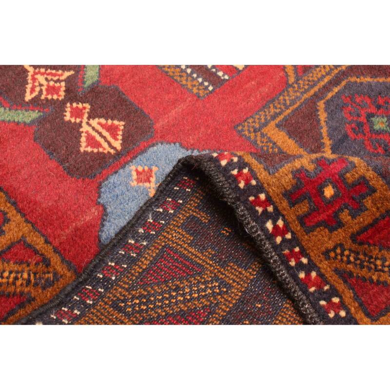 ECARPETGALLERY Hand-knotted Teimani Dark Red Wool Rug - 3'5 x 5'11