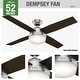 preview thumbnail 6 of 20, Hunter 52" Dempsey Ceiling Fan w/LED Light Kit, Handheld Remote - Contemporary, Transitional