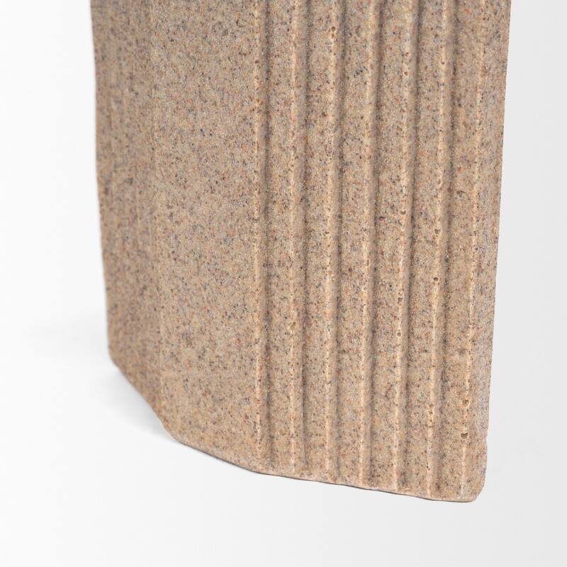 Kael Resin Textured Concrete Gray / Sandstone Decorative Object