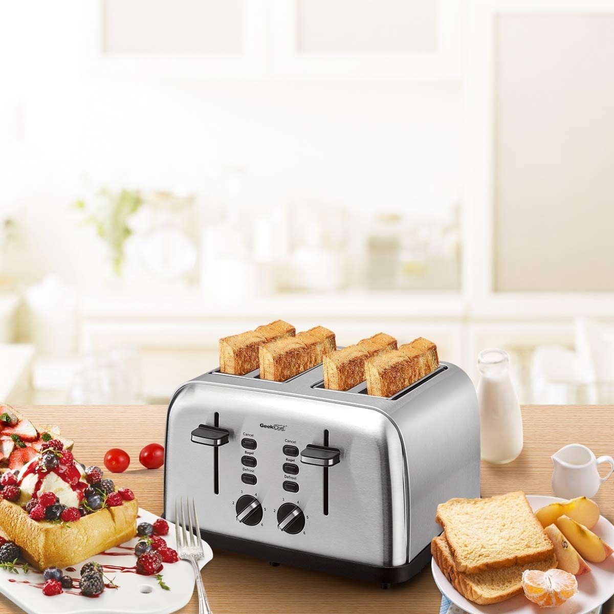Extra Wide Slots Four Slice Toaster Bed Bath Beyond 35149578