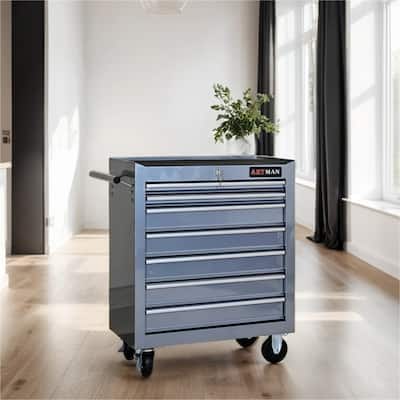 7 Drawers Workshop tool trolley with Wheels and Key Locking