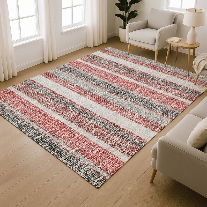Premium Washable Super Soft Vintage Stripe Mayfield Rug