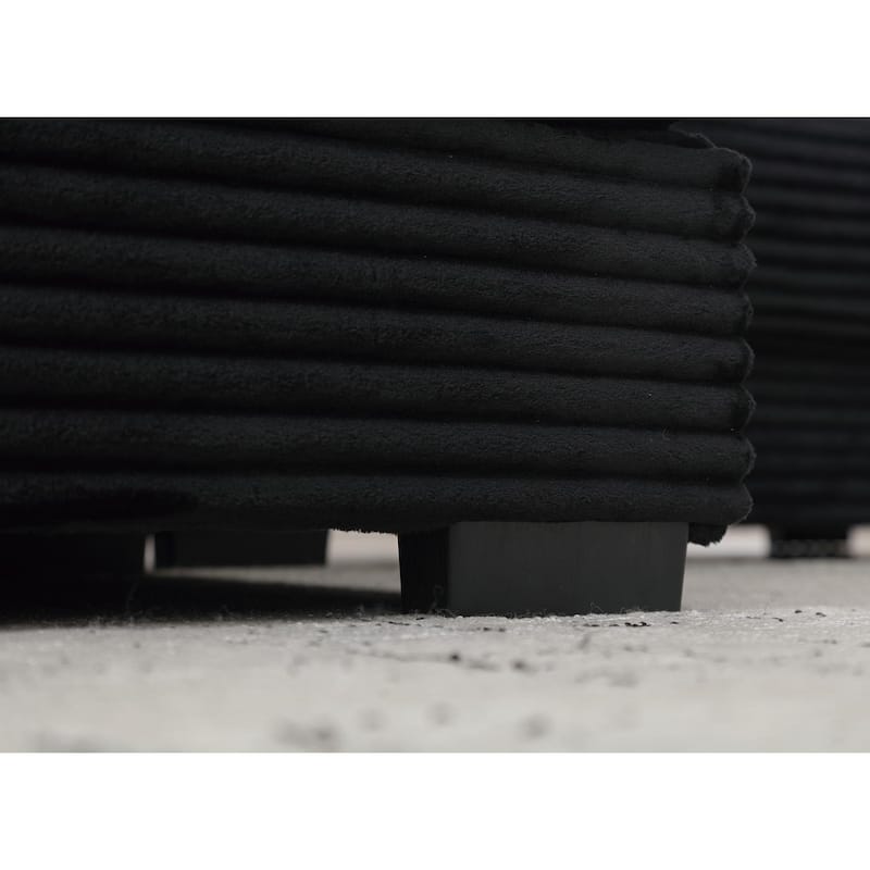 Sofa 111-in Casual Black 2 -seater Right Reclining Sectional - 8' x 10'