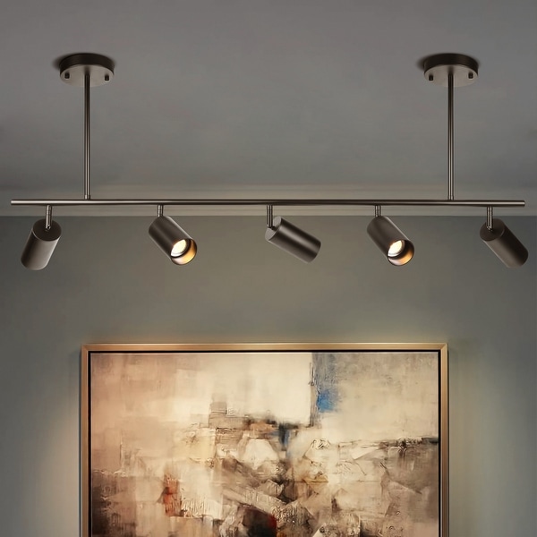 5 Light Modern Farmhouse Linear Swivel Track Lighting Spotlight for Kitchen Island On Sale Bed Bath Beyond 40237475