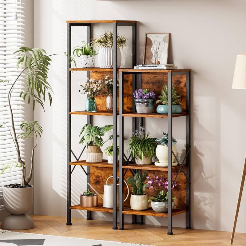 5 Tier Tall Bookshelf - 14.9"D x 10.6"W x 55.1"H