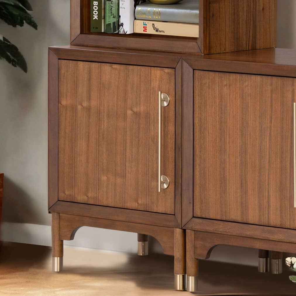 Furniture of America Forma Mid-Century Modern Walnut 24-inch Storage Cabinet with 3 Shelves