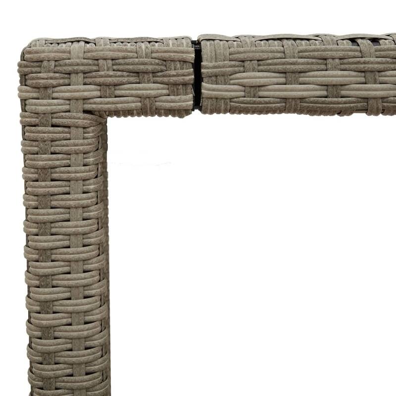 vidaXL Garden Table Light Grey - 35.4 x 59.1 x 29.5