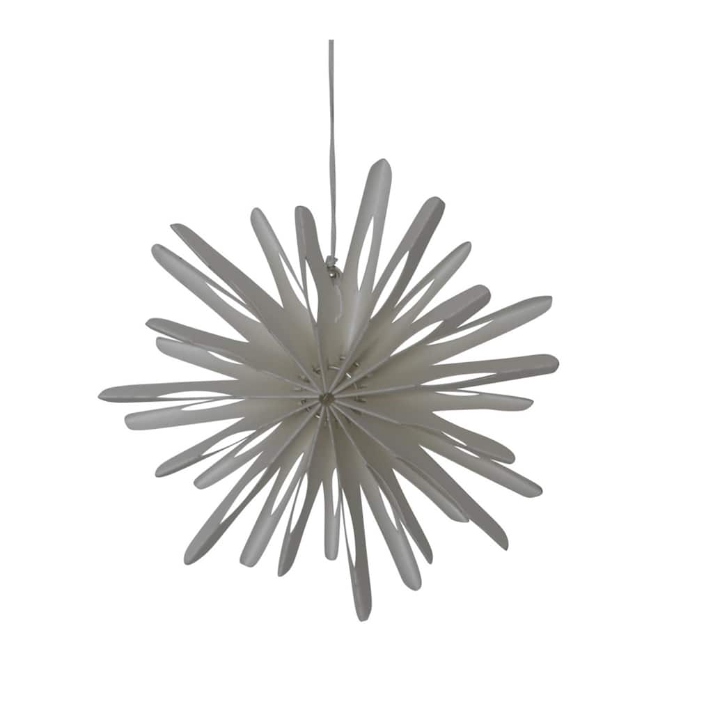 Handmade Snowflake Christmas Ornament - 4.75" - Off White
