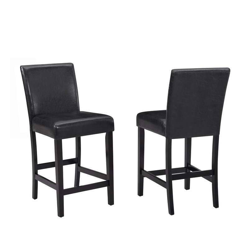 5 Piece Counter Height Dining Table Set, Dining Room Furniture Set with Faux Marble Table and 4 Upholstered Chairs