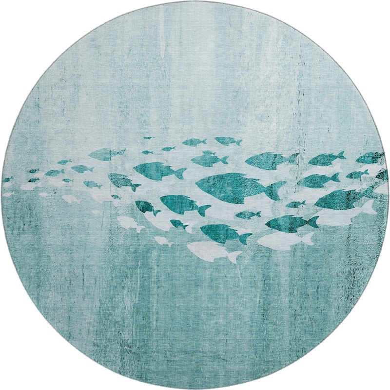 Premium Washable Super Modern Fish Soft Mayfield Rug