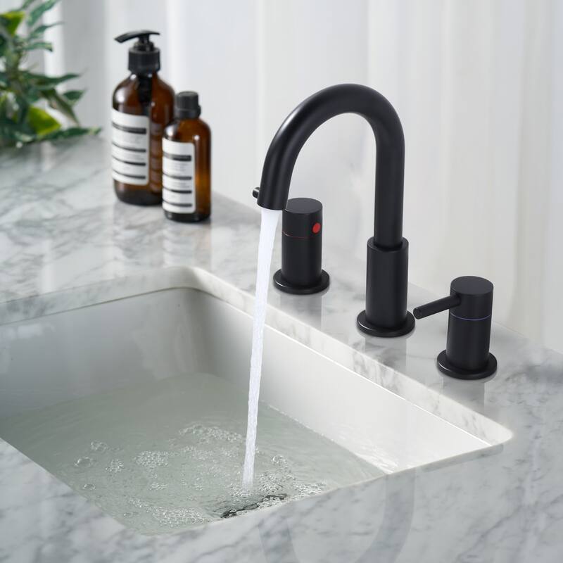 WOWOW 8 in. Widespread Double Handle Bathroom Faucet