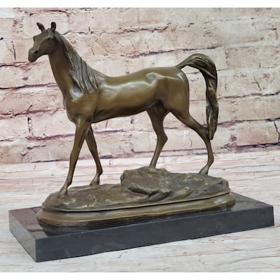 Western Bronze Art France Warm-Blooded Fine Imitative Horse Animals Statue Figurine Figure