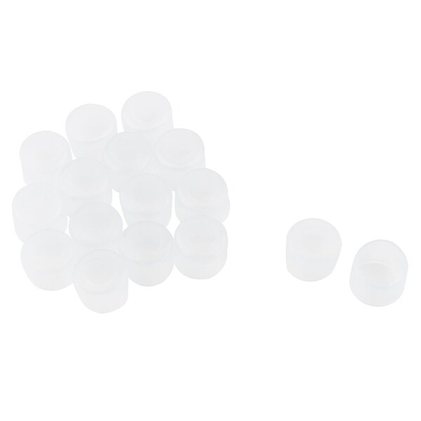 PVC Leg Tip House Chair Feet Floor Cover Protector 19mm 0.75" Inner Dia 16pcs
