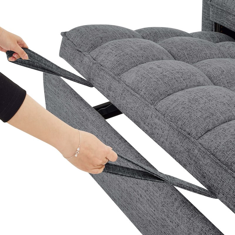Sienna Tufted Convertible Sleeper Sofa with Chaise