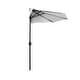 preview thumbnail 1 of 5, 9' Sutton Half Round All-Weather Crank Patio Umbrella White