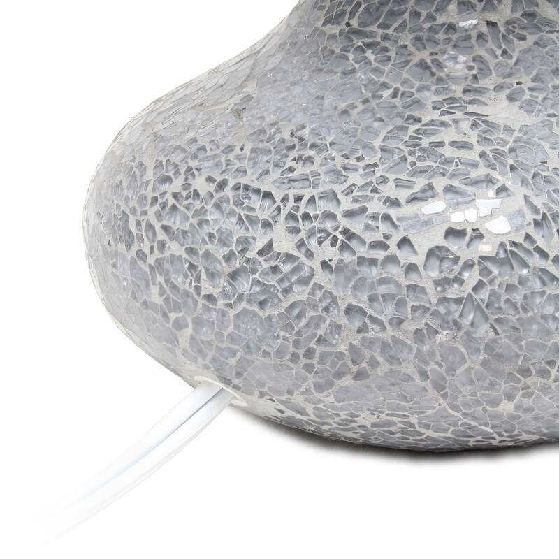 Creekwood Home 14.17" Patchwork Crystal Glass Table Lamp - 14.17