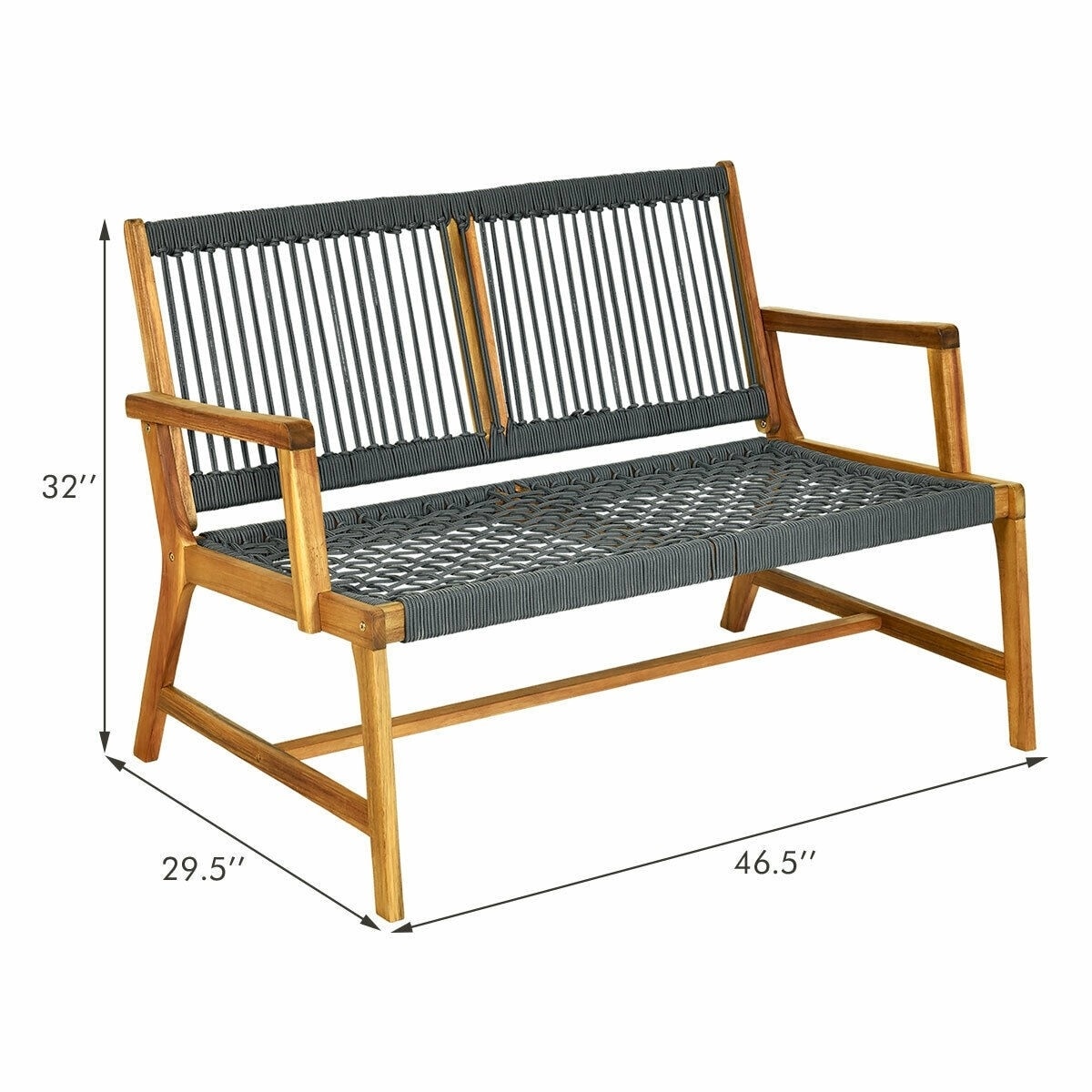 Acacia wood on sale outdoor bench