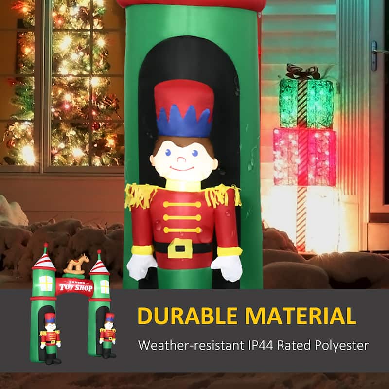 Outsunny 11.5 ft Christmas Inflatable Archway with 2 Nutcrackers