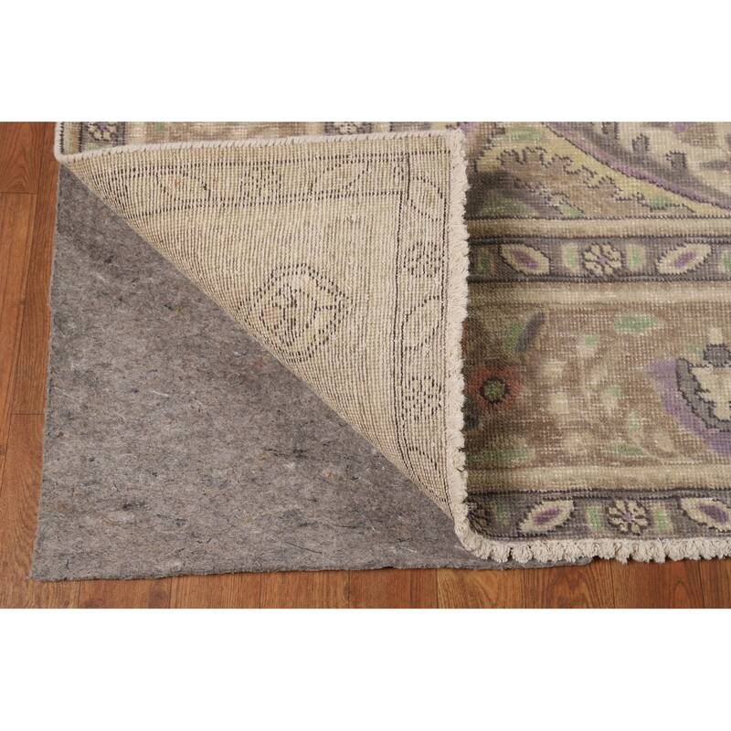 Traditional Blue Medallion Tabriz Persian Rug Hand-Knotted Wool Carpet - 8'2"x 11'0"