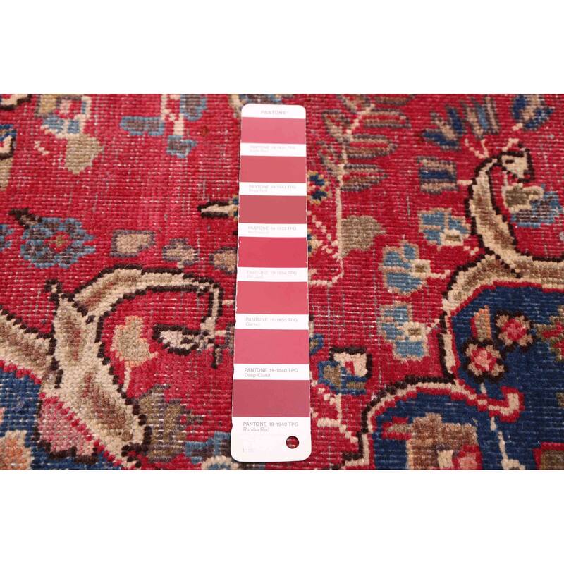 ECARPETGALLERY Hand-knotted Antalya Vintage Burgundy Wool Rug - 8'9 x 12'8