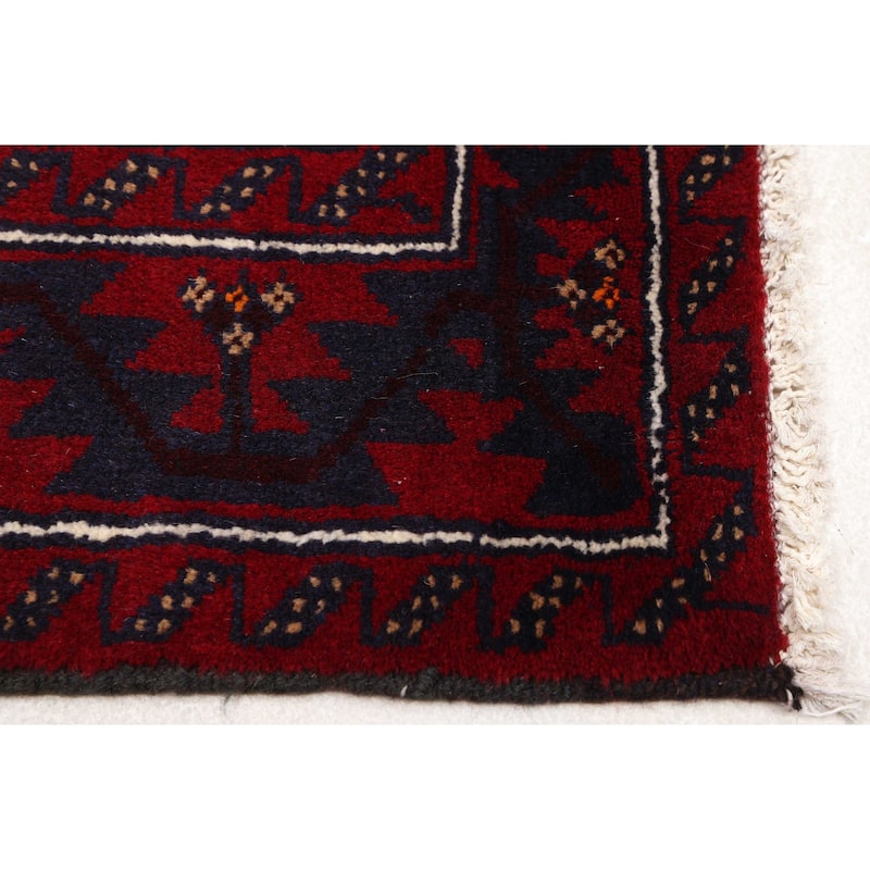 ECARPETGALLERY Hand-knotted Teimani Ivory, Red Wool Rug - 3'1 x 5'11