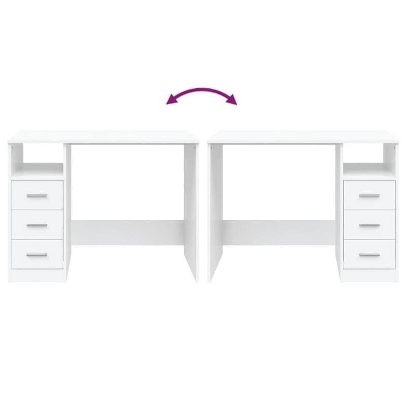 vidaXL Desk Engineered wood 40.2 in x 19.7 in x 29.9 in Desk