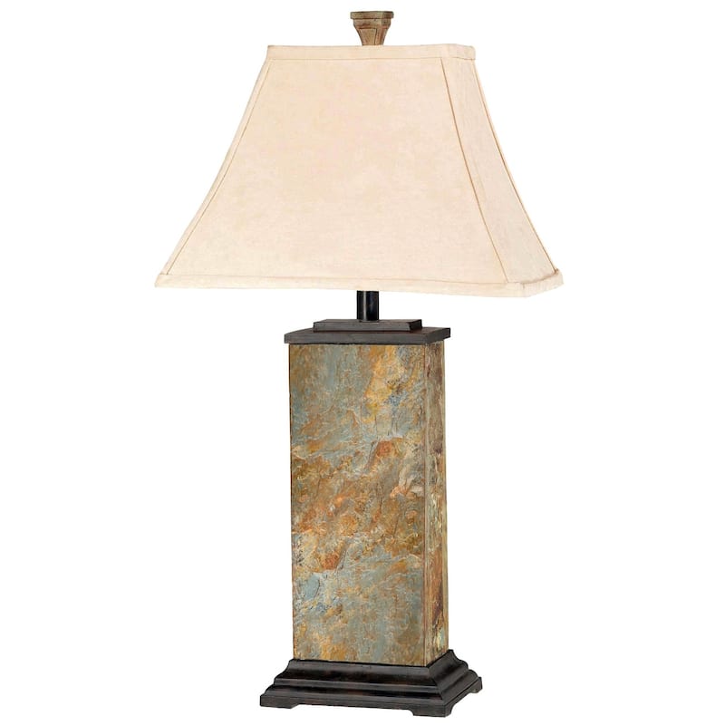 Kenroy Home Bennington Natural Slate Table Lamp - Bronze