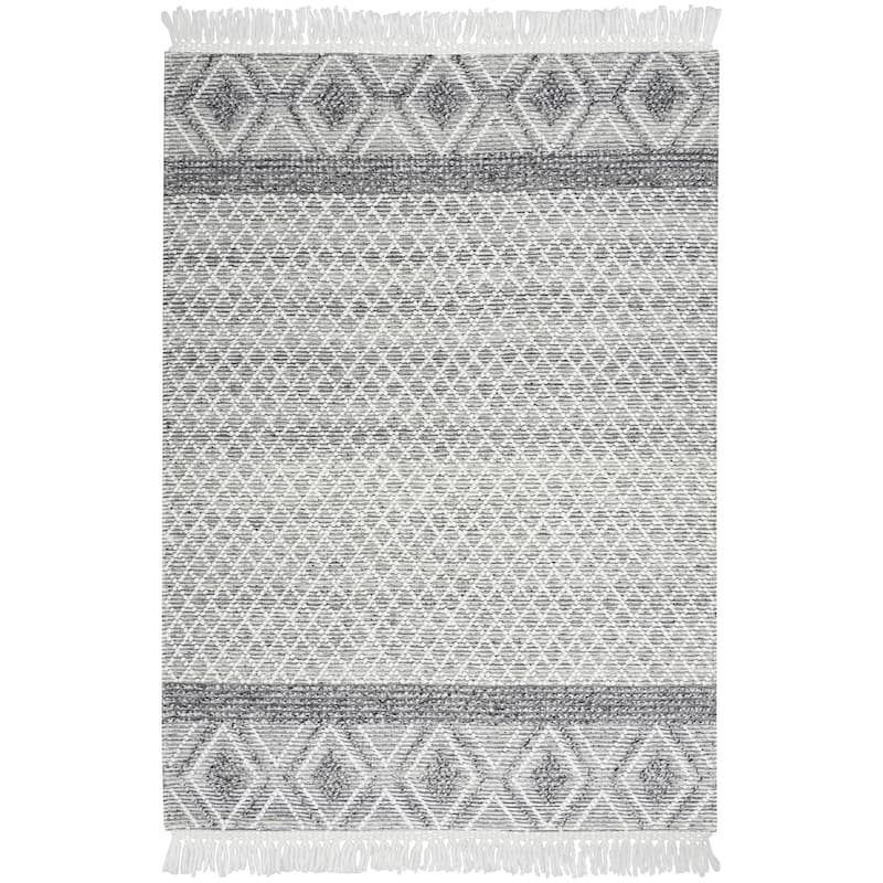 New Concept Washables Flat Woven Boho Geometric Moroccan Area Rug