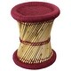 preview thumbnail 34 of 76, Natural Geo Moray Decorative Handwoven Jute Accent Stool Red