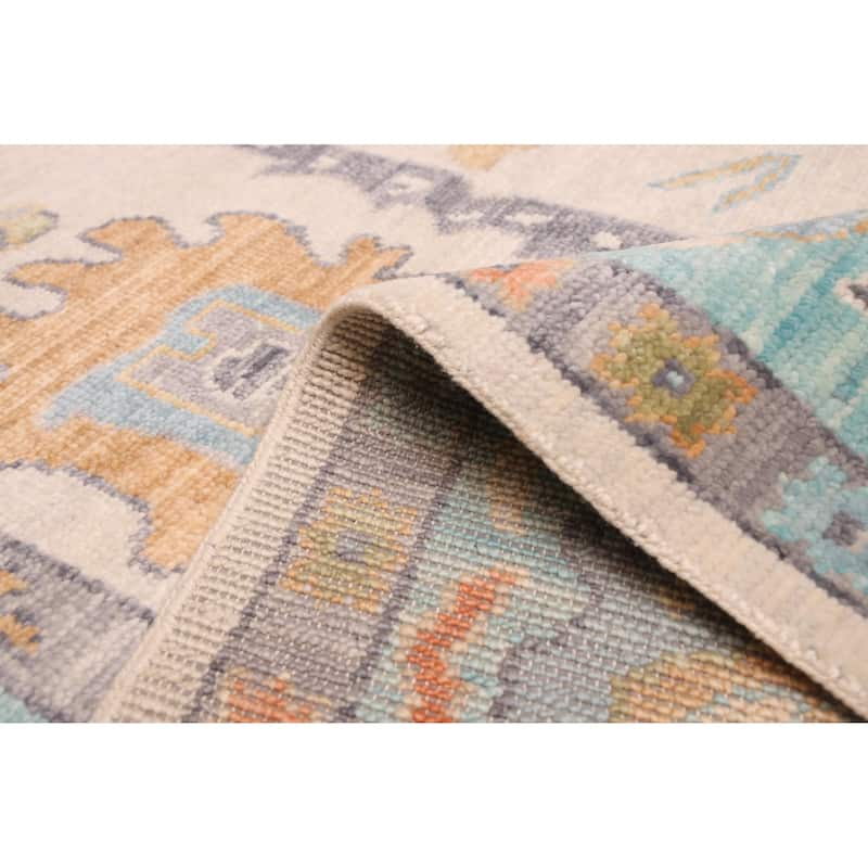 ECARPETGALLERY Hand-knotted Modern Oushak Ivory Wool Rug - 8'3 x 9'11