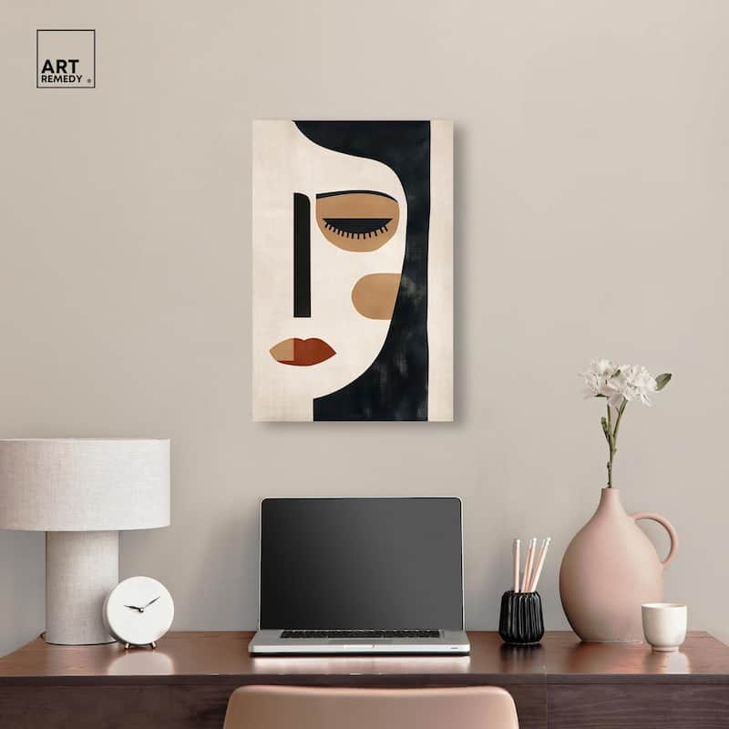 Face Moderne II Canvas by Art Remedy, Gallery Wrapped