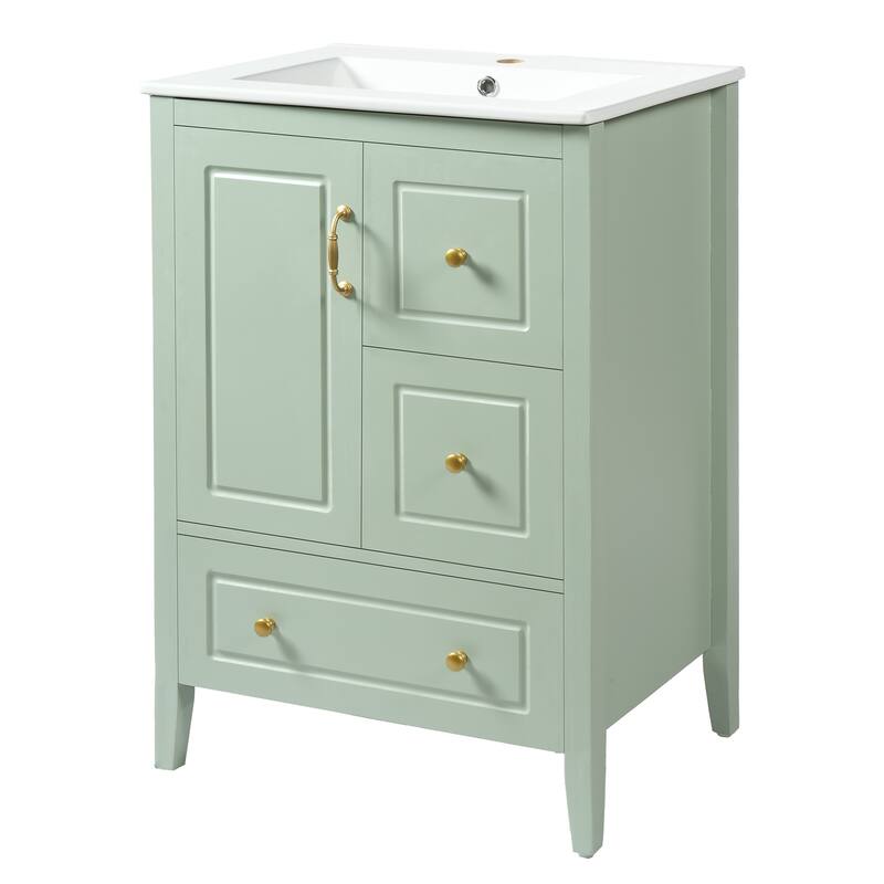 Christopher Knight Home - Luxford 24" Bathroom Vanity with Sink with 3 Soft-closing Drawers