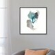 preview thumbnail 18 of 16, iCanvas "Teal Gesture III" by June Erica Vess Framed