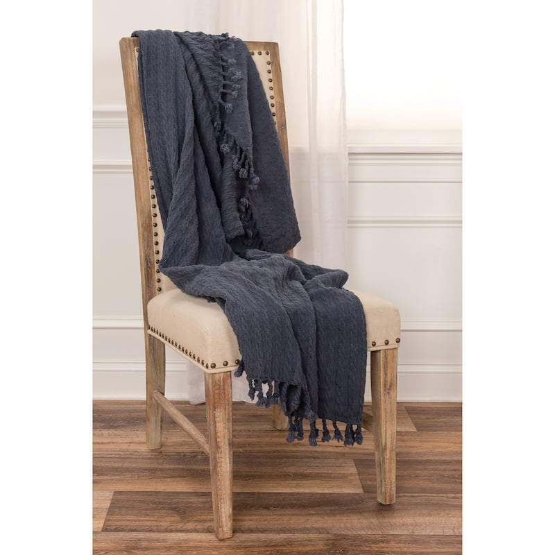 Rizzy Home Cable Knit Throw, 50" x 60"