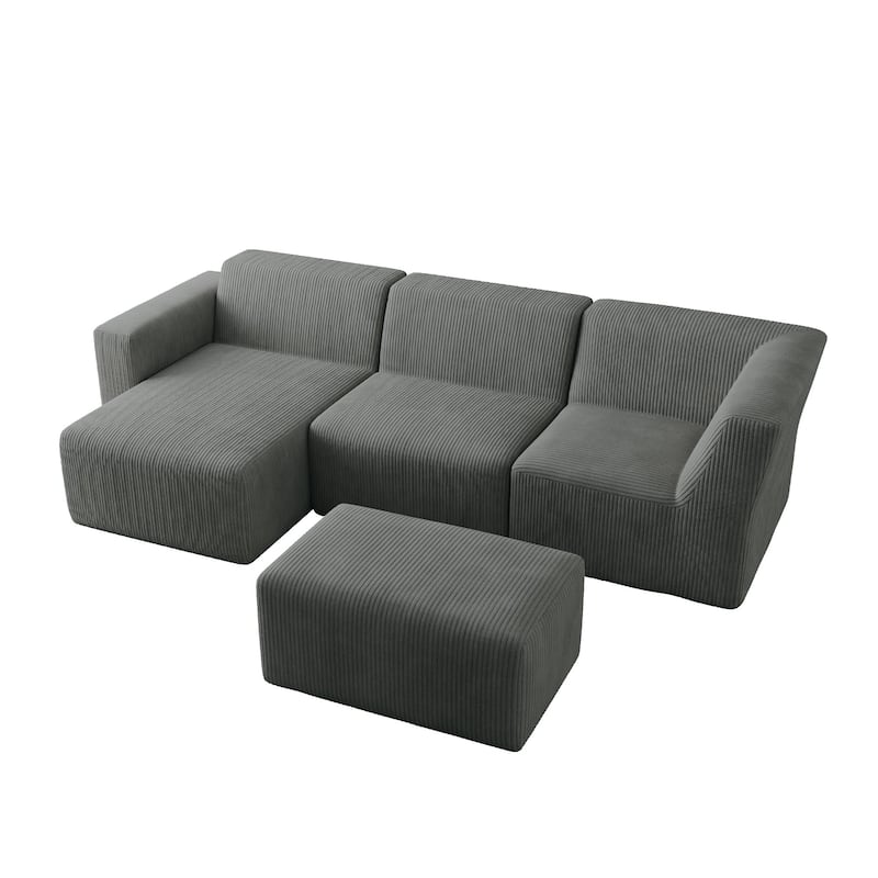 Modular Sectional Sofa 4-seater Oversized Chaise Lounge Couch for Living Room