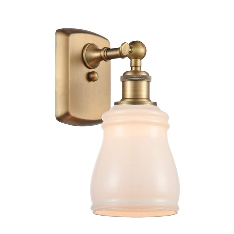 Innovations Lighting Ellery 9" Tall Bathroom Sconce - Brushed Brass / White