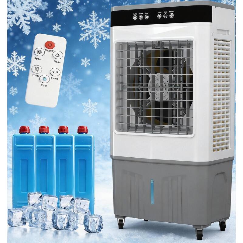 3500 CFM Evaporative Air Cooler, with Remote & Timer - White