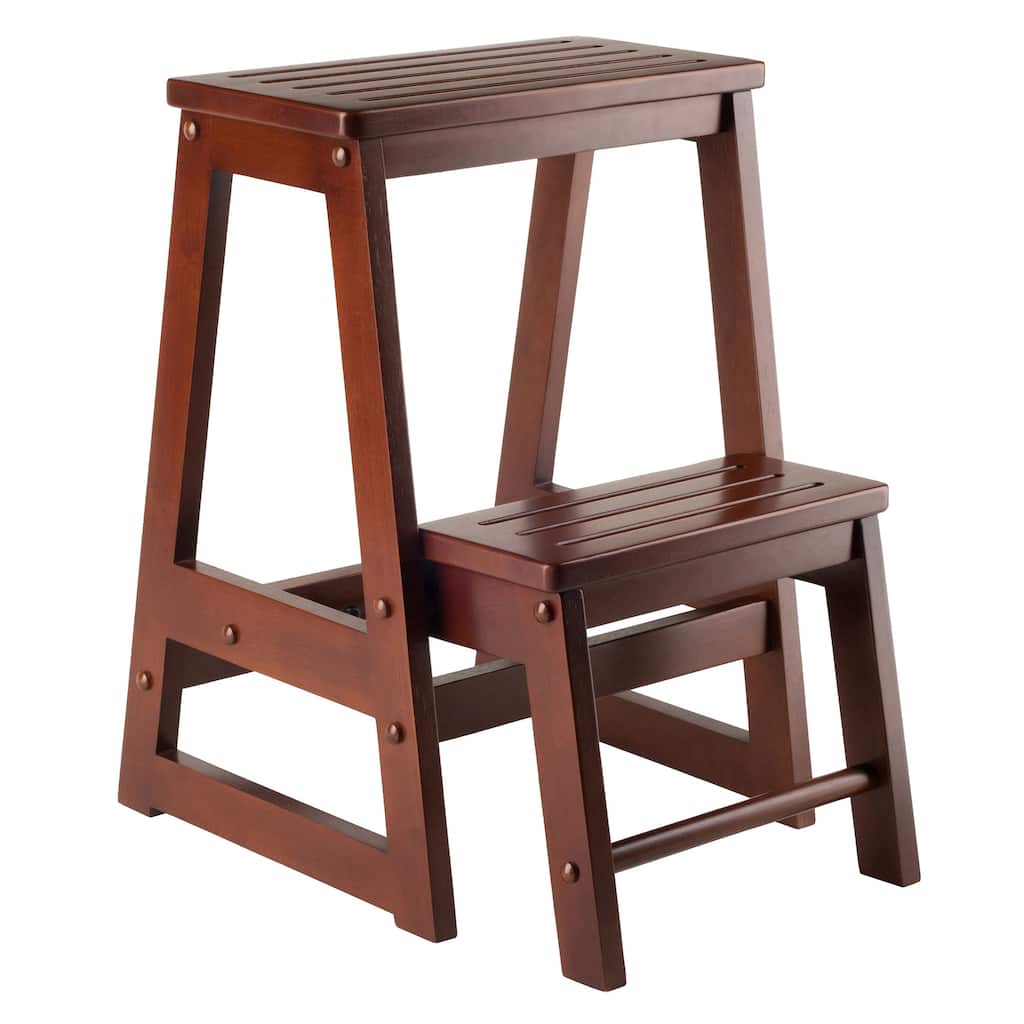 21.5" Solid Brown Wood Ascend Step Stool