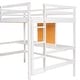 preview thumbnail 13 of 12, Multifunctional Design Loft Bed with Built-in Writing Desk and Shelves, Efficient space, Full size, White
