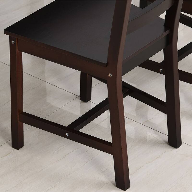 Modern 5-piece Dining Set with Wooden Dining Table and Chair Set of 4