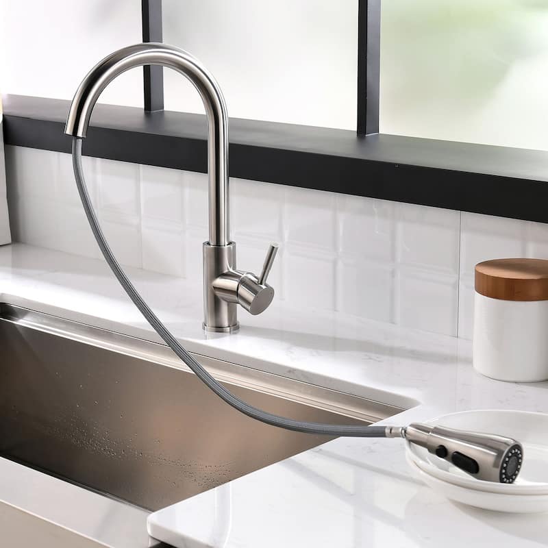 Touch Single-Handle Pull-Down Kitchen Faucet in Stainless Steel