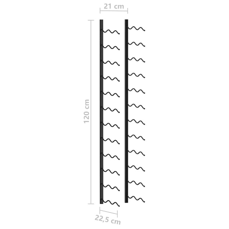 vidaXL Wall Wine Rack Wall Mounted Bottle Holder Storage Organizer for Pantry