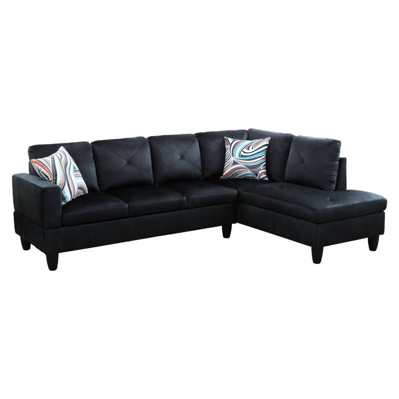 KISRAIS 97" Wide 2-Piece Upholstered Sectional Sofa Set for Small Space