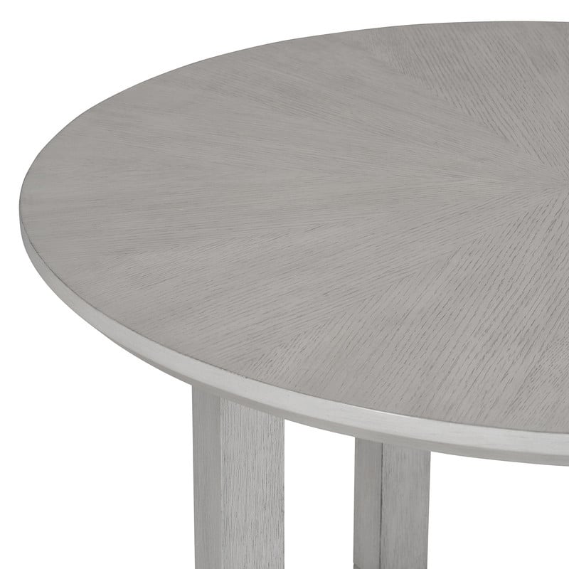 5-Piece Round Dining Table Set for 4 with Upholstered Chairs, Wood Dining Table Set with Radial Wood Grain Design Top